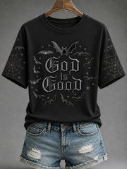 Women's 'God Is Good' Faith Halloween Casual T-shirt