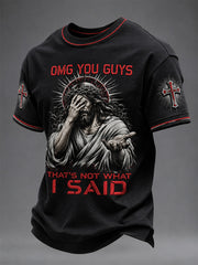 Men's That's Not What I Said Print Casual Tee