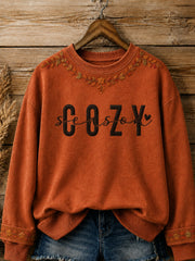 Women's Cozy Season Printed Sweatshirt