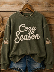 Women's Cozy Season Printed Sweatshirt