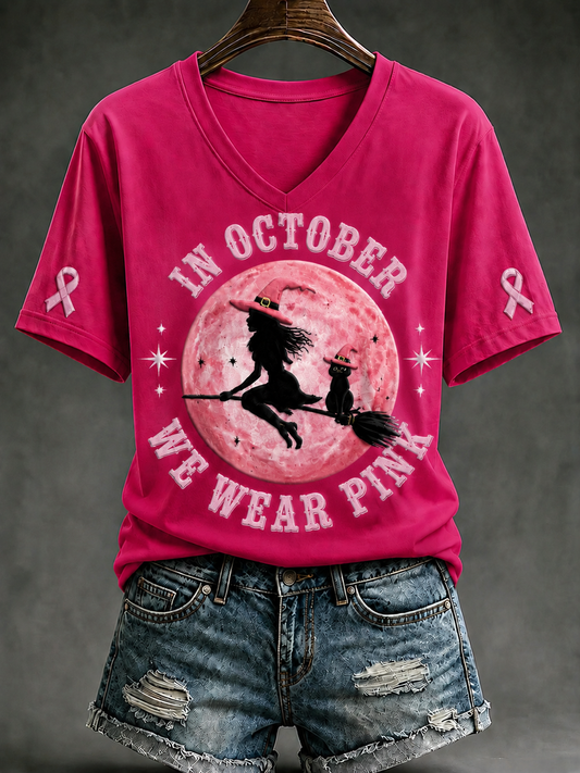 Women's In October We Wear Pink Short-sleeved T-shirt