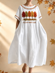 Women's Fall Is My Favorite Color Short Sleeve Dresses