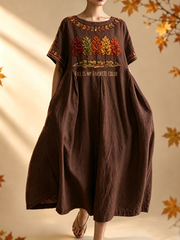 Women's Fall Is My Favorite Color Short Sleeve Dresses