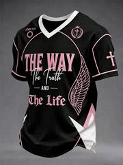 Men'sThe Way The Truth And The Life V-neck T-shirt