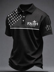 Men's 'Faith Over Fear' Printed Casual T-Shirt