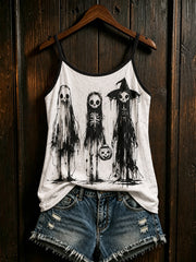 Women's Halloween Dark style pattern printed casual vest
