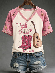 Women's Thank You Country Music Legend Tribute V-Neck Tee
