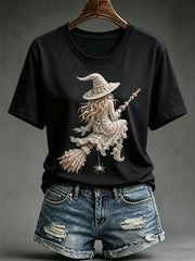 Women's Halloween Witch Short-sleeved T-shirt
