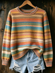 Women's Fall Art Print Casual Sweater