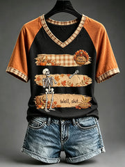 Women's Fall Skull T-Shirt