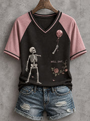 Women's Funny Skeleton T-Shirt