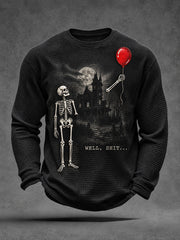 Men's Funny Skeleton Waffle Top