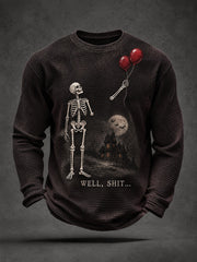 Men's Funny Skeleton Waffle Top