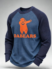 Men's Chicago Baseball Fan Print Waffle Sweatshirt