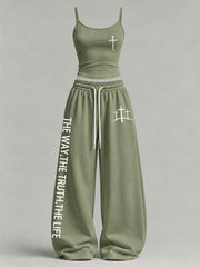Women's 'The Way The Truth The Life' Printed Casual Set