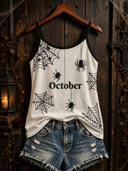 Women's Halloween Gothic-style patterned casual vest