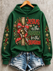 Women's Jesus Is The Reason For The Season Print Sweatshirt