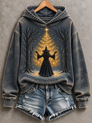 Women's Witch and the Christmas Tree Regular Sweatshirt