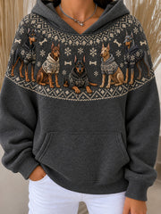 Women's Doberman Pinschers Pattern Causal Hoodie