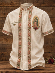 Men's Mexico Our Lady of Guadalupe Art Printed Shirt