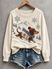 Women’s Lovely Dachshund Cozy Knit Sweater