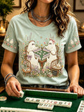 Women's Ghosts Mahjong Casual T-Shirts