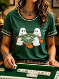 Women's Ghosts Mahjong Casual T-Shirts