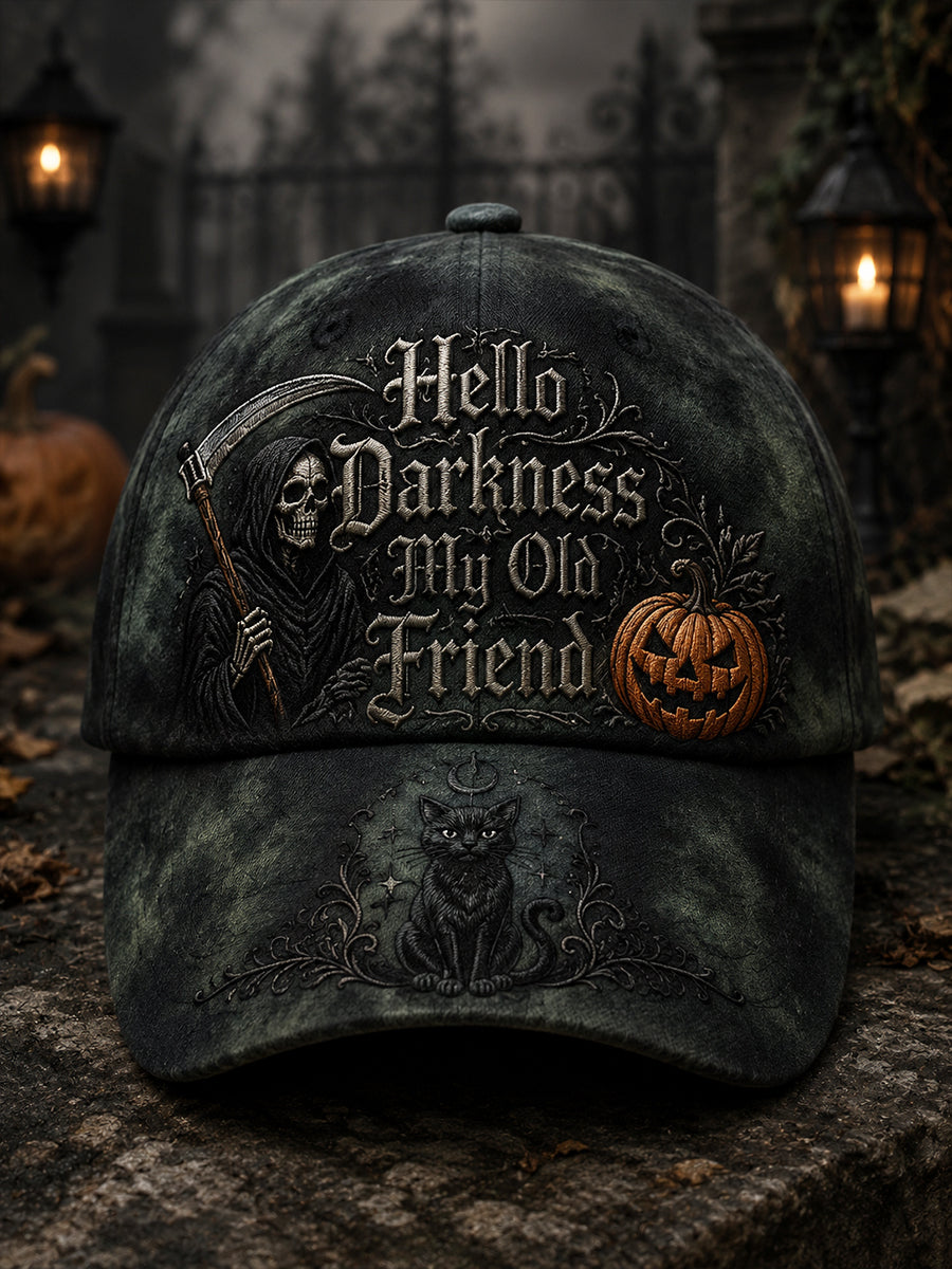 Unisex Hello Darkness My Old Friend Print Cap
