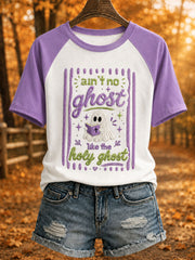 Women's 'Ain't No Ghost Like The Holy Ghost' Printed Casual T-Shirt