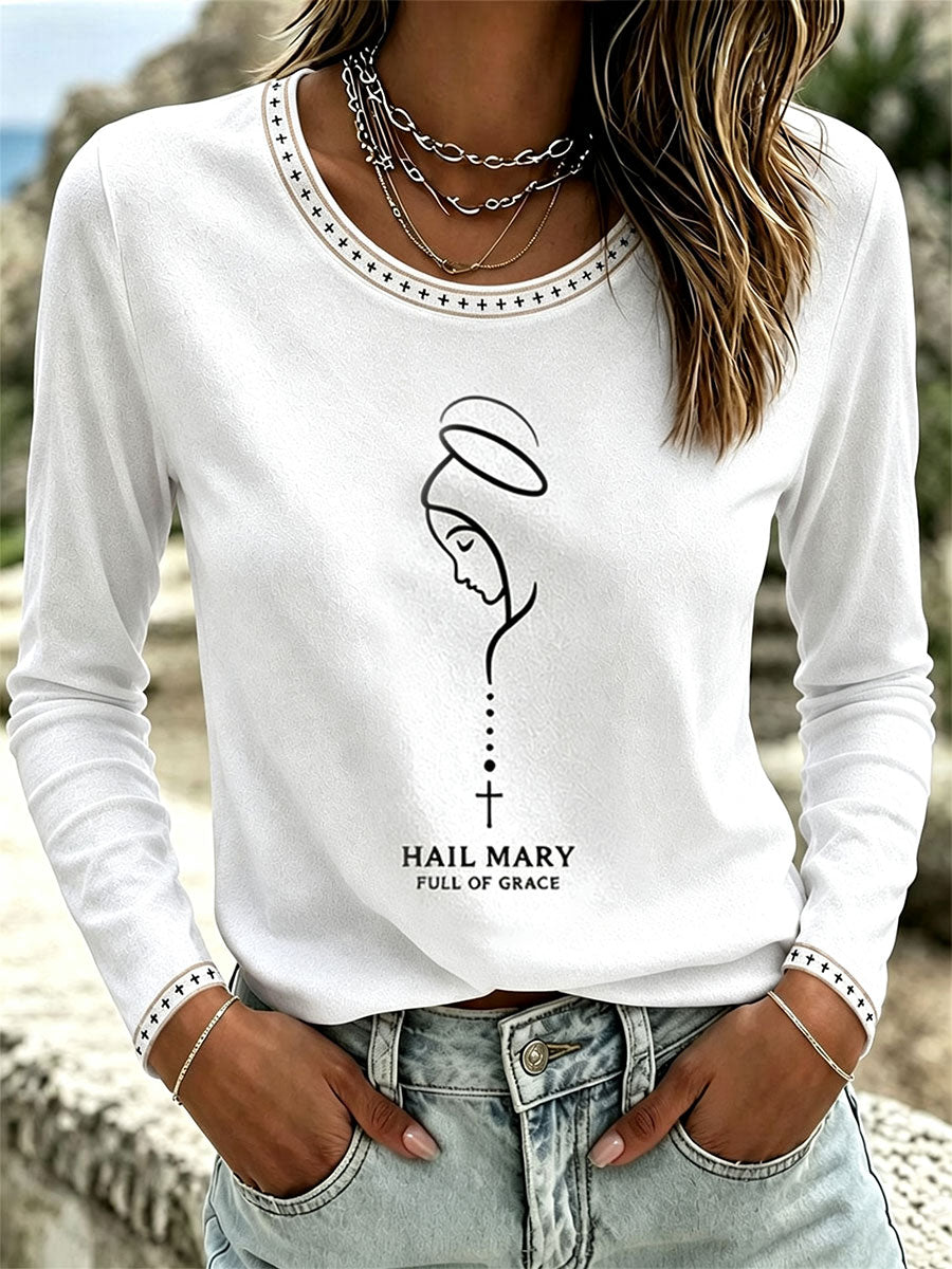 Women's Hail Mary Full Of Grace T-shirt