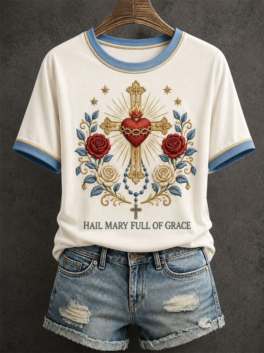 Women's Hail Mary Full Of Grace T-shirt