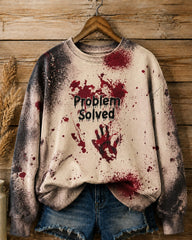 Women's Problem Solved Printed Sweatshirt