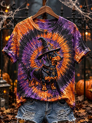 Women's Hippie Witch Dachshund Halloween T-shirt