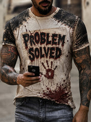 Men's Problem Solved Printed T-shirt