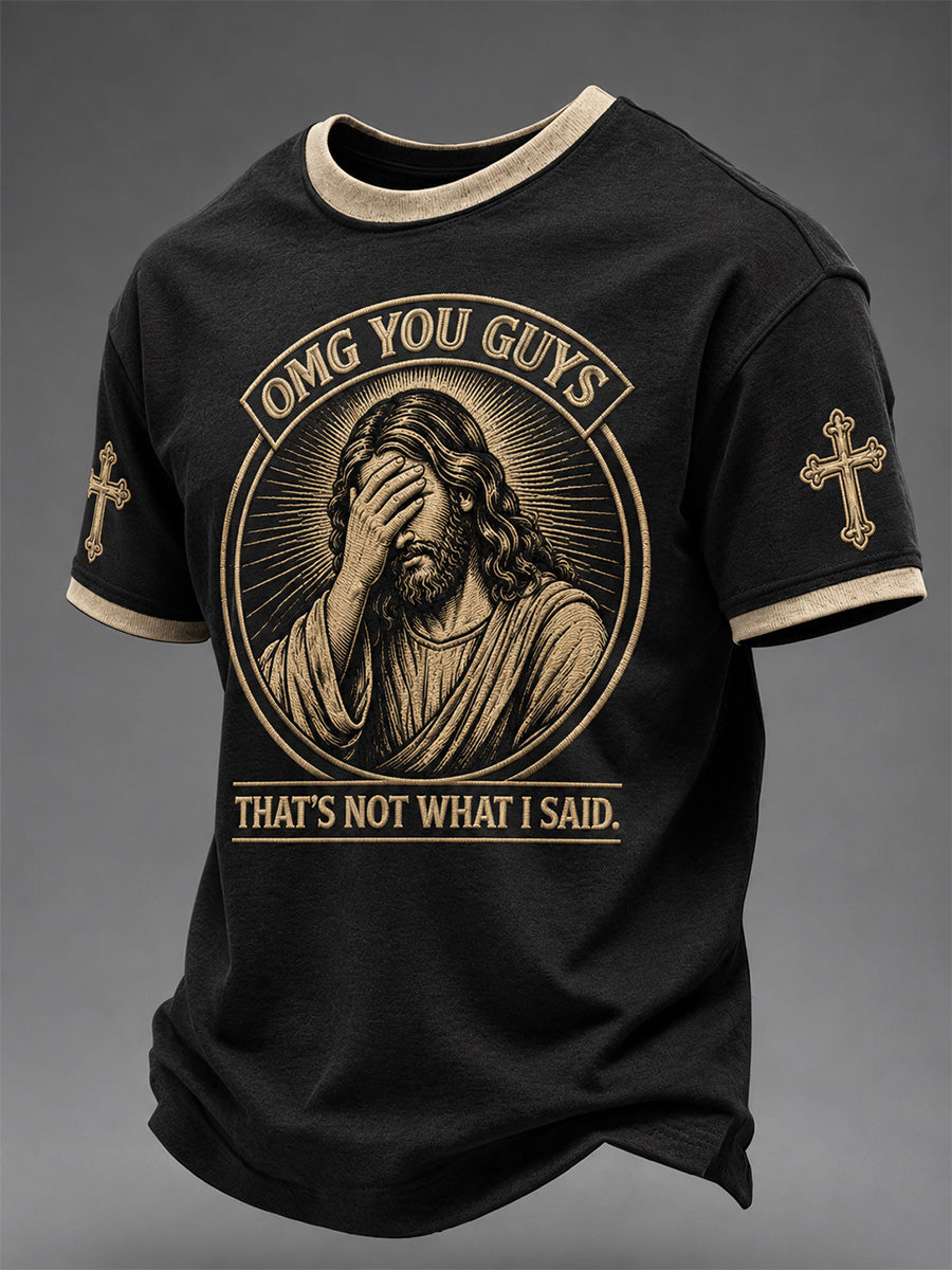 Men's That's Not What I Said Print Casual Tee