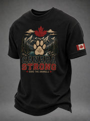 Men's Canada Strong Printed Casual T-Shirt