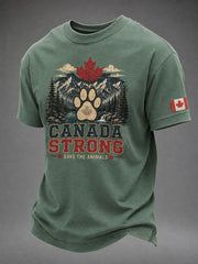 Men's Canada Strong Printed Casual T-Shirt