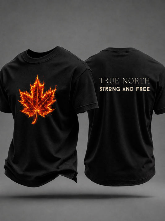 Men's Canada Strong Printed Casual T-Shirt