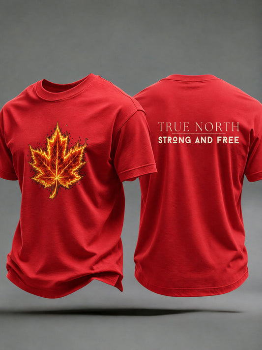 Men's Canada Strong Printed Casual T-Shirt
