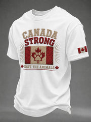 Men's Canada Strong Printed Casual T-Shirt