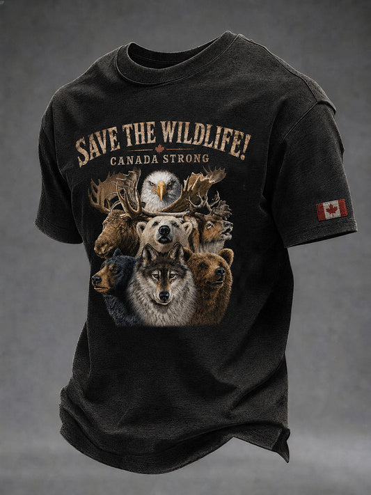 Men's Canada Strong Printed Casual T-Shirt