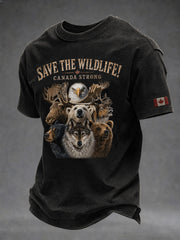 Men's Canada Strong Printed Casual T-Shirt