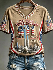 Women's We Will Never Forget 9 11 September 11 T-shirt