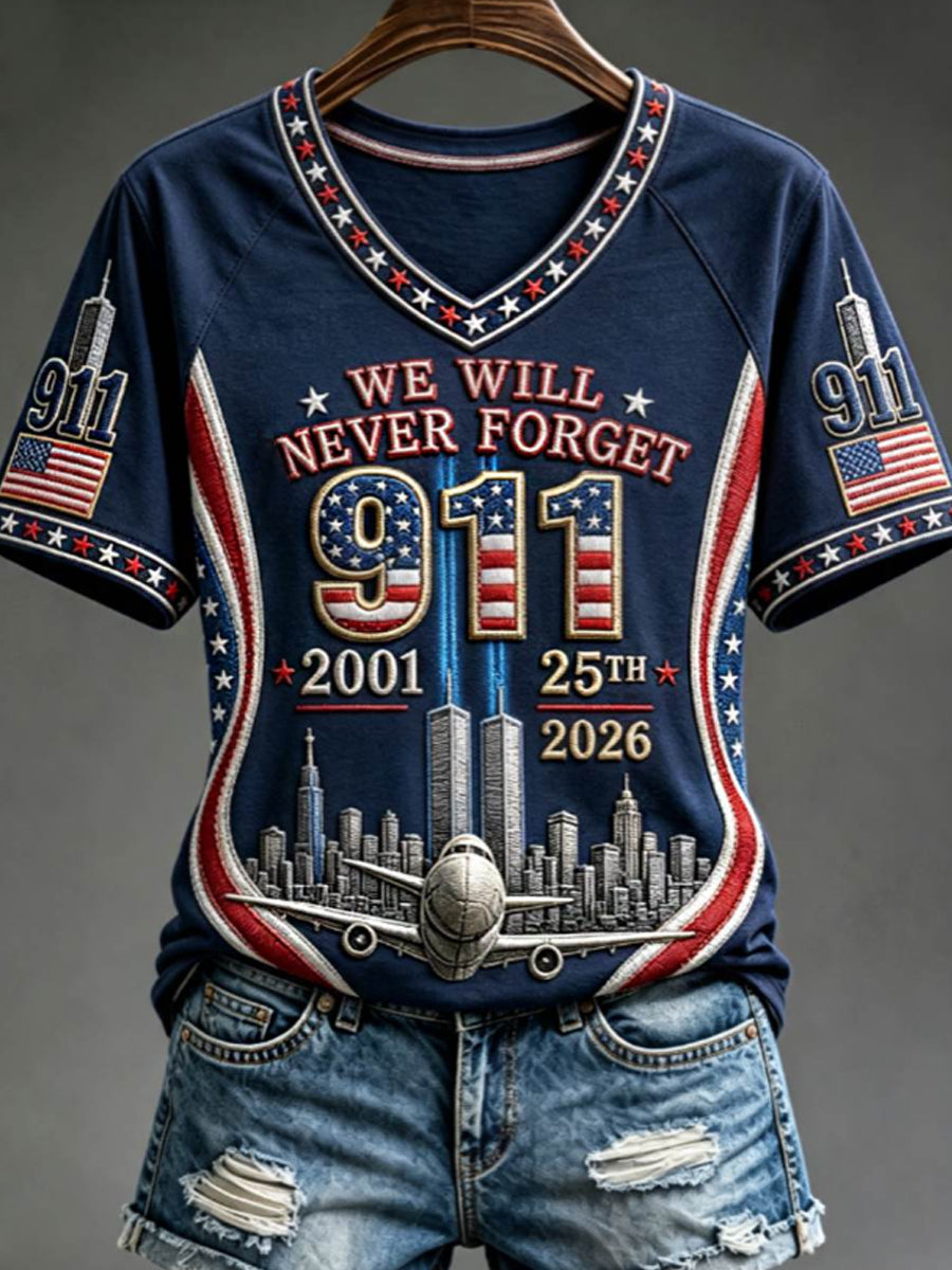 Women's We Will Never Forget 9 11 September 11 T-shirt