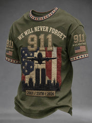 Men's We Will Never Forget 9 11 September 11 T-shirt