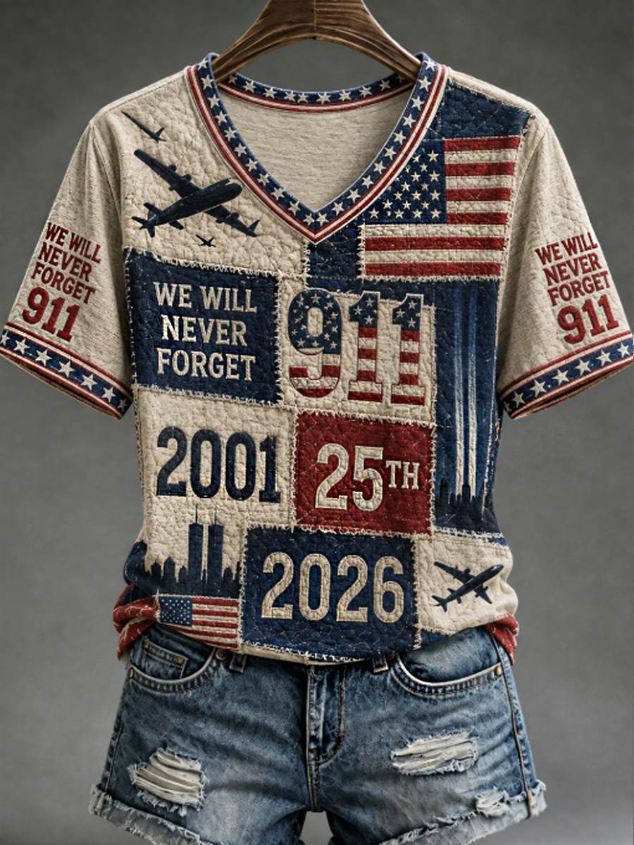 Women's We Will Never Forget 9 11 September 11 T-shirt
