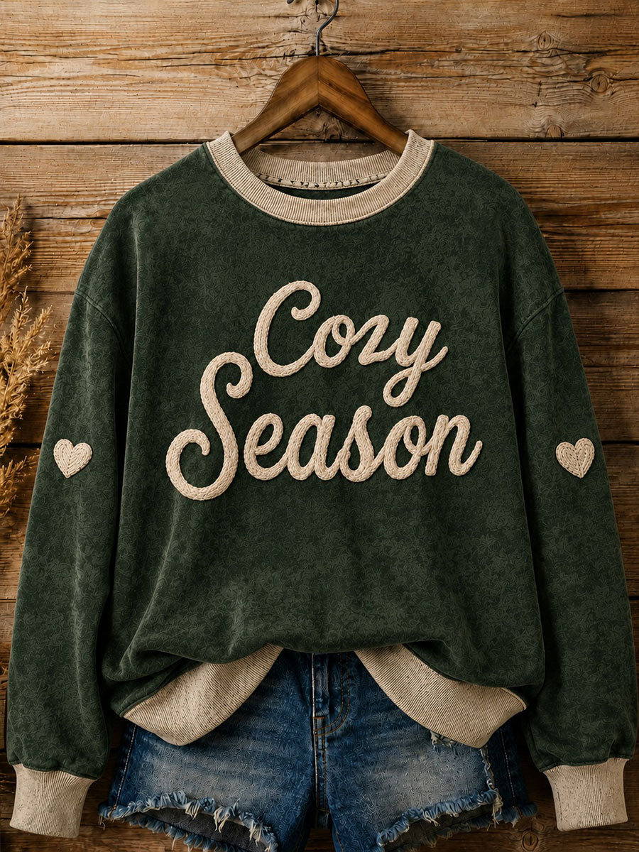 Women's Cozy Season Printed Sweatshirt