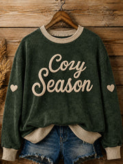 Women's Cozy Season Printed Sweatshirt