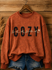 Women's Cozy Season Printed Sweatshirt