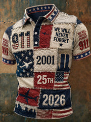 Men's We Will Never Forget 9 11 September 11 polo shirt